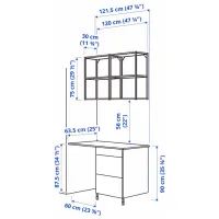 Seturi mobilă de baie Ikea Enhet Oțel / White photo 5