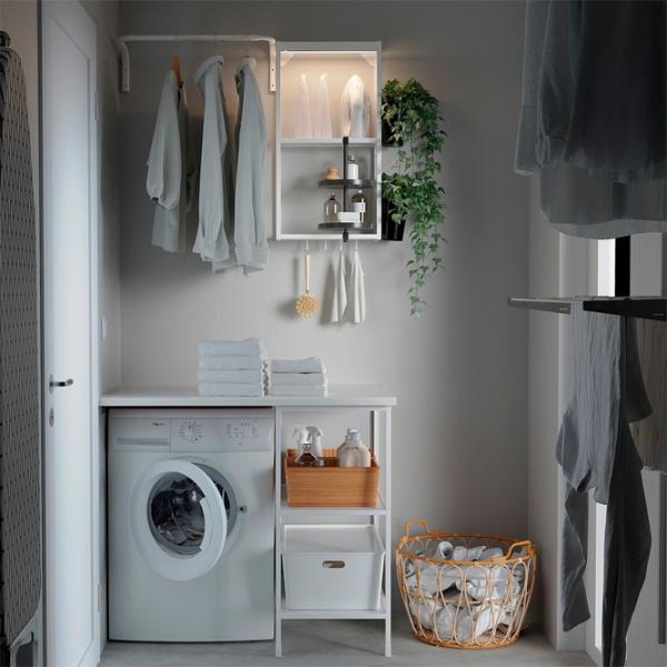 Seturi mobilă de baie Ikea Enhet/Lilltrask Oțel / White photo 2 Seturi mobilă de baie Ikea Enhet/Lilltrask Oțel / White photo 2