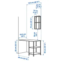 Seturi mobilă de baie Ikea Enhet/Lilltrask Oțel / White photo 4