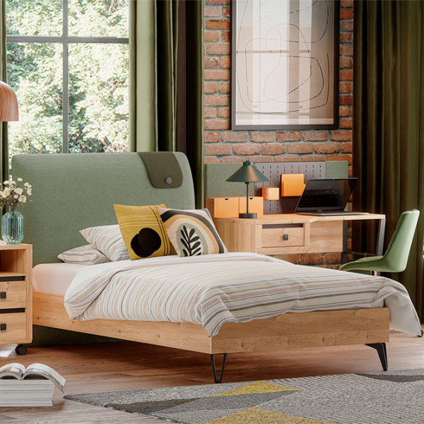 Кровать Dogtas Bold 100 x 200 см / ЛДСП / Wood photo 4