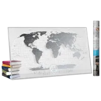 Joc de masă 1DEA.me Travel Map Air World 5+/ Hartă de răzuire photo 2