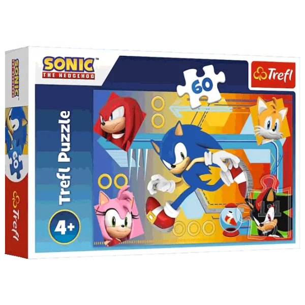 Puzzle Trefl Sonic in action 4+/ Количество деталей: 60 photo 1 Puzzle Trefl Sonic in action 4+/ Количество деталей: 60 photo 1