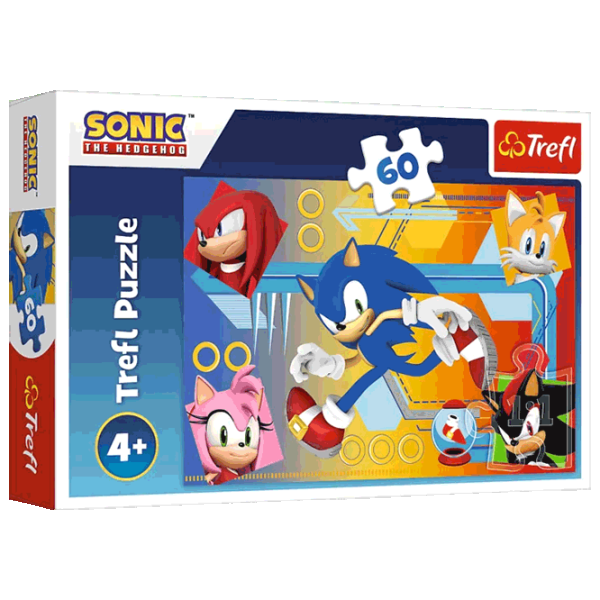 Puzzle Trefl Sonic in action 4+/ Количество деталей: 60 photo 1 Puzzle Trefl Sonic in action 4+/ Количество деталей: 60 photo 1