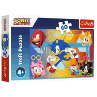 Puzzle Trefl Sonic in action 4+/ Количество деталей: 60