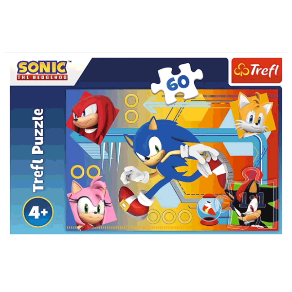Puzzle Trefl Sonic in action 4+/ Количество деталей: 60 photo 3 Puzzle Trefl Sonic in action 4+/ Количество деталей: 60 photo 3