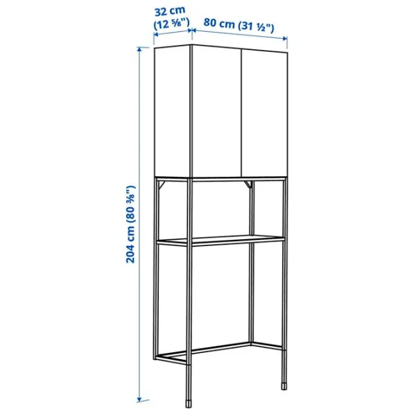 Etajeră Ikea Enhet Белый-Светло-серо-зеленый / MDF photo 4