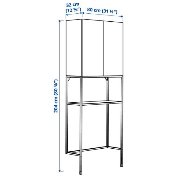 Etajeră Ikea Enhet Белый-Светло-серо-зеленый / MDF photo 4