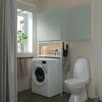 Etajeră Ikea Enhet Белый-Светло-серо-зеленый / MDF photo 2