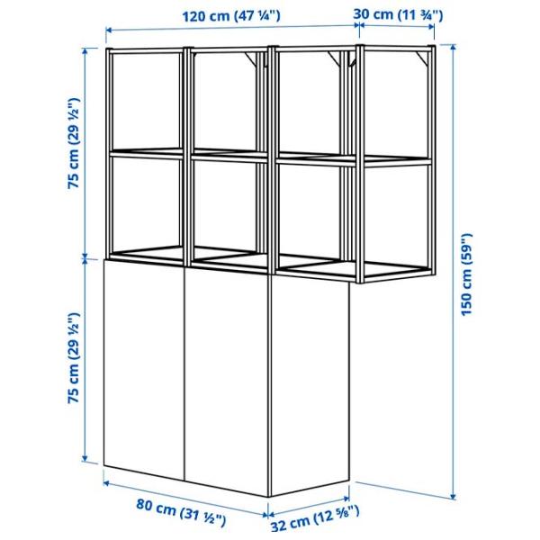 Etajeră Ikea Enhet Anthracite-Gray / MDF photo 4 Etajeră Ikea Enhet Anthracite-Gray / MDF photo 4