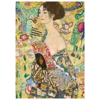 Puzzle Trefl Gustav Klimt - Lady with fan 12+/ Numărul de piese: 1000 photo 2