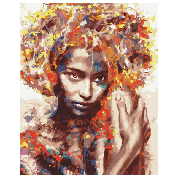 Pictură pe numere BrushMe Necunoscuta în culori BS51400 50 x 40 cm / Verticală photo 1
