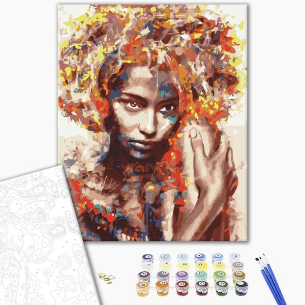 Pictură pe numere BrushMe Necunoscuta în culori BS51400 50 x 40 cm / Verticală photo 3