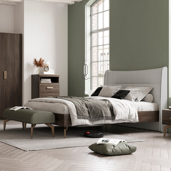 Кровать Dogtas Piero 180 x 200 см / ЛДСП / Светло-серый photo 1