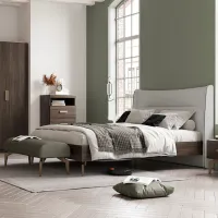 Кровать Dogtas Piero 180 x 200 см / ЛДСП / Светло-серый