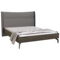 Кровать Dogtas Piero 180 x 200 см / ЛДСП / Тёмно-серый