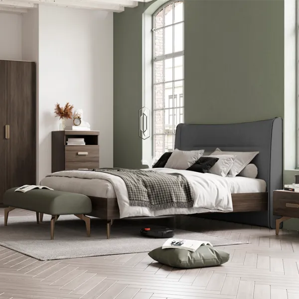 Кровать Dogtas Piero 180 x 200 см / ЛДСП / Тёмно-серый photo 2