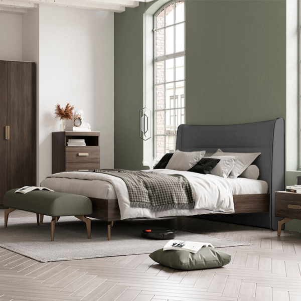 Кровать Dogtas Piero 180 x 200 см / ЛДСП / Тёмно-серый photo 2