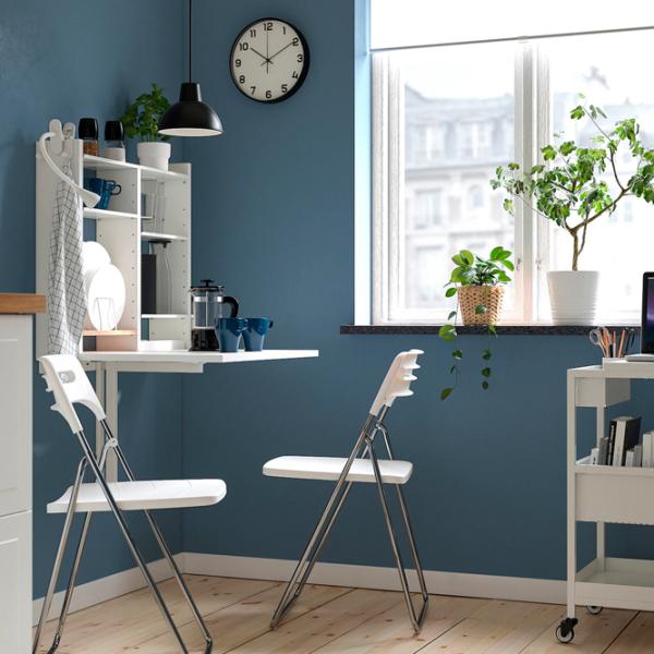 Masă de bucătărie fixă Ikea Norberg PAL/ White photo 4