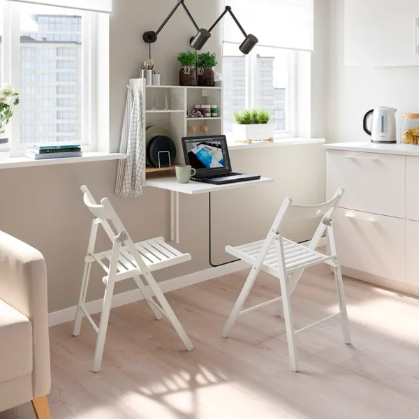 Masă de bucătărie fixă Ikea Norberg PAL/ White photo 5