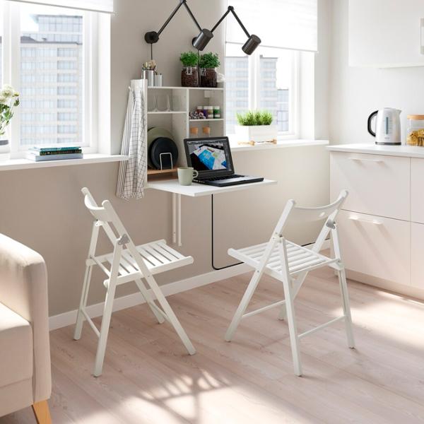 Masă de bucătărie fixă Ikea Norberg PAL/ White photo 5