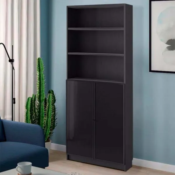 Etajeră Ikea Billy/Hogbo Black / MDF photo 2