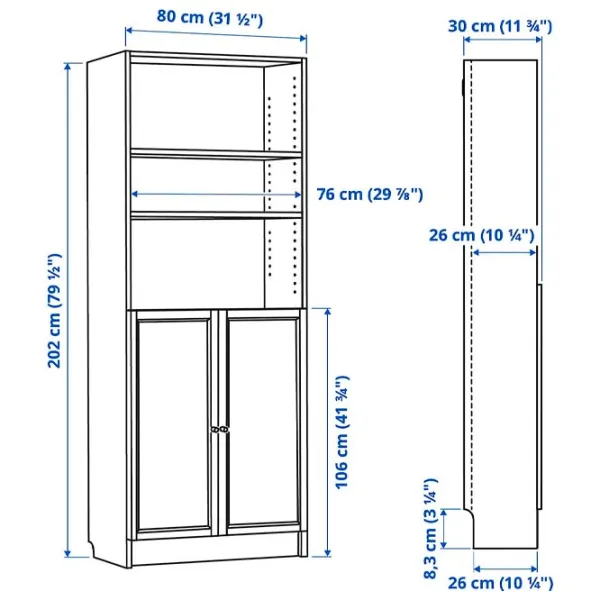 Etajeră Ikea Billy/Oxberg White / MDF photo 7