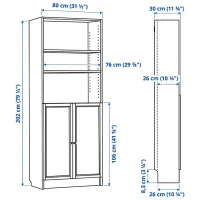 Etajeră Ikea Billy/Oxberg White / MDF photo 7