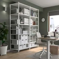 Etajeră Ikea Elvarli White / MDF photo 2