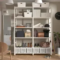 Etajeră Ikea Elvarli White / MDF photo 3