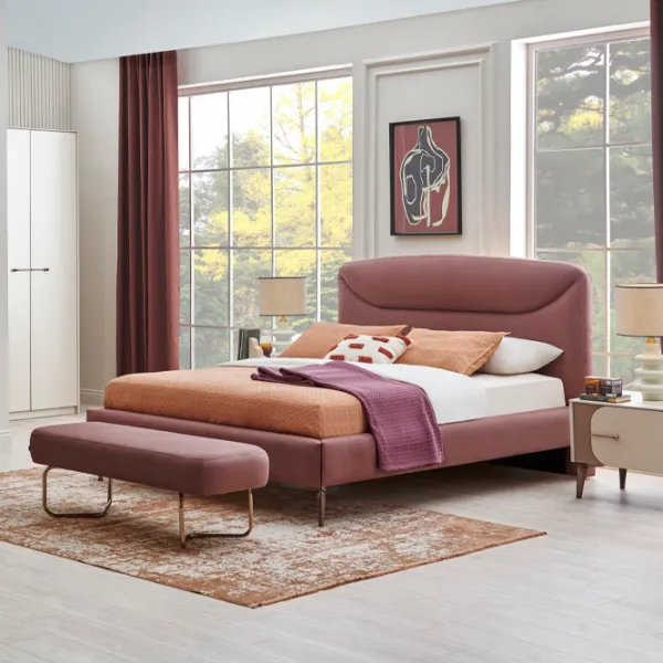 Кровать Dogtas Milena 180 x 200 см / Массив / Красный photo 3