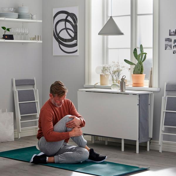 Masă de bucătărie extensibilă Ikea Kallhall PAL/ White photo 5