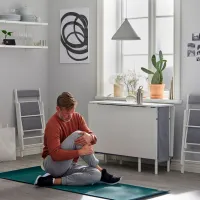Masă de bucătărie extensibilă Ikea Kallhall PAL/ White photo 5