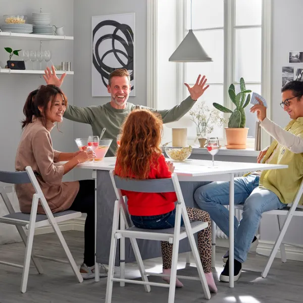 Masă de bucătărie extensibilă Ikea Kallhall PAL/ White photo 7