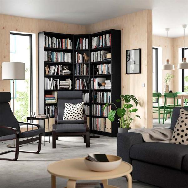 Etajeră Ikea Billy  Black / MDF photo 3