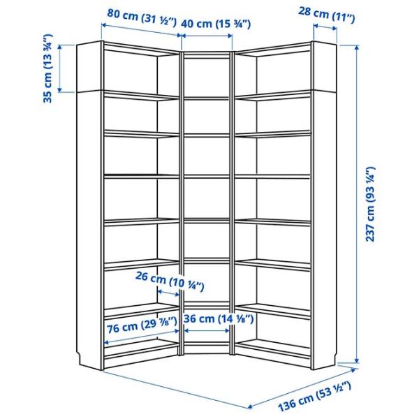 Etajeră Ikea Billy  Black / MDF photo 6