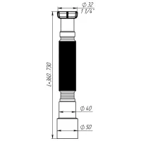 Сифон для раковины Aquant T203-85-MR 50 мм / Полипропилен photo 4