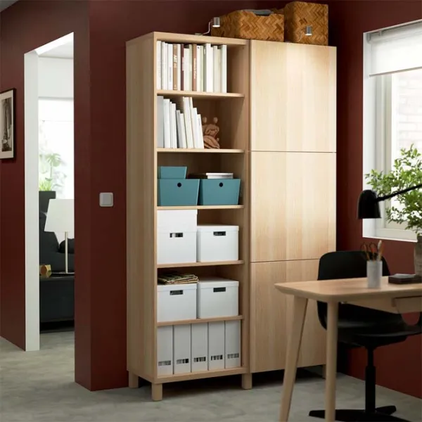 Etajeră Ikea Besta White Oak / Masiv photo 2