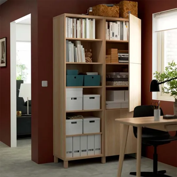 Etajeră Ikea Besta White Oak / Masiv photo 3