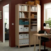 Etajeră Ikea Besta White Oak / Masiv photo 3