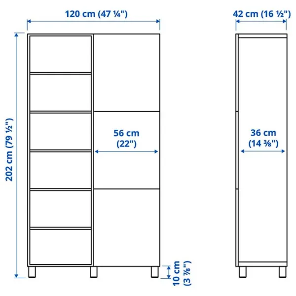 Etajeră Ikea Besta White Oak / Masiv photo 6