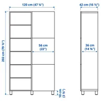 Etajeră Ikea Besta White Oak / Masiv photo 6