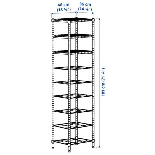 Стеллаж Ikea Omar  Нержавеющая сталь / Нержавеющая сталь photo 4