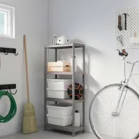 Etajeră Ikea Runmaro Dark Gray / Plastic photo 2