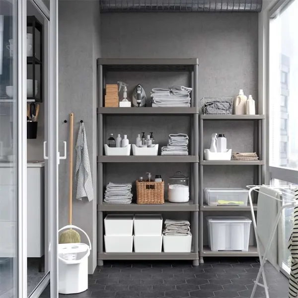 Etajeră Ikea Runmaro Dark Gray / Plastic photo 4