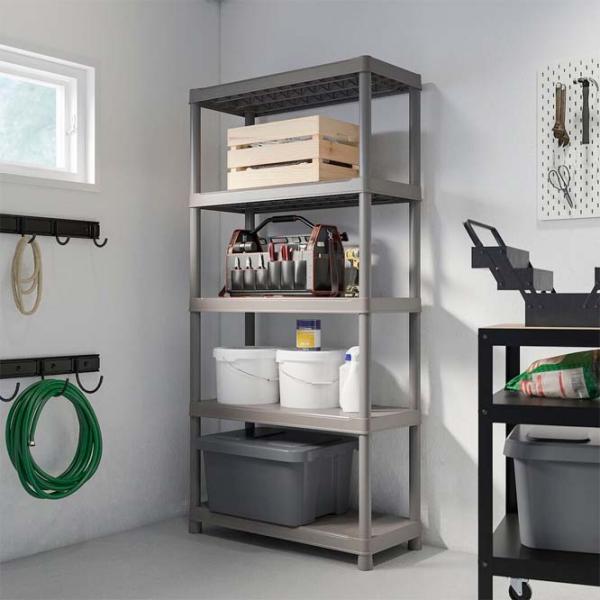 Etajeră Ikea Runmaro Dark Gray / Plastic photo 2