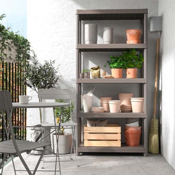 Etajeră Ikea Runmaro Dark Gray / Plastic photo 3
