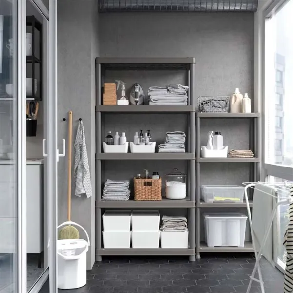 Etajeră Ikea Runmaro Dark Gray / Plastic photo 4
