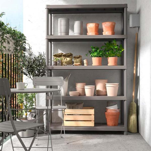 Etajeră Ikea Runmaro Dark Gray / Plastic photo 2