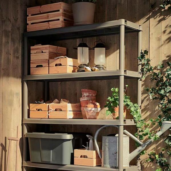 Etajeră Ikea Runmaro Dark Gray / Plastic photo 3