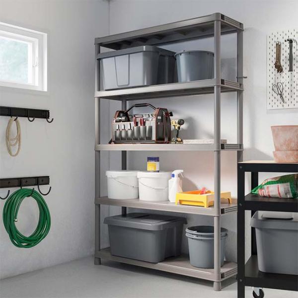 Etajeră Ikea Runmaro Dark Gray / Plastic photo 4